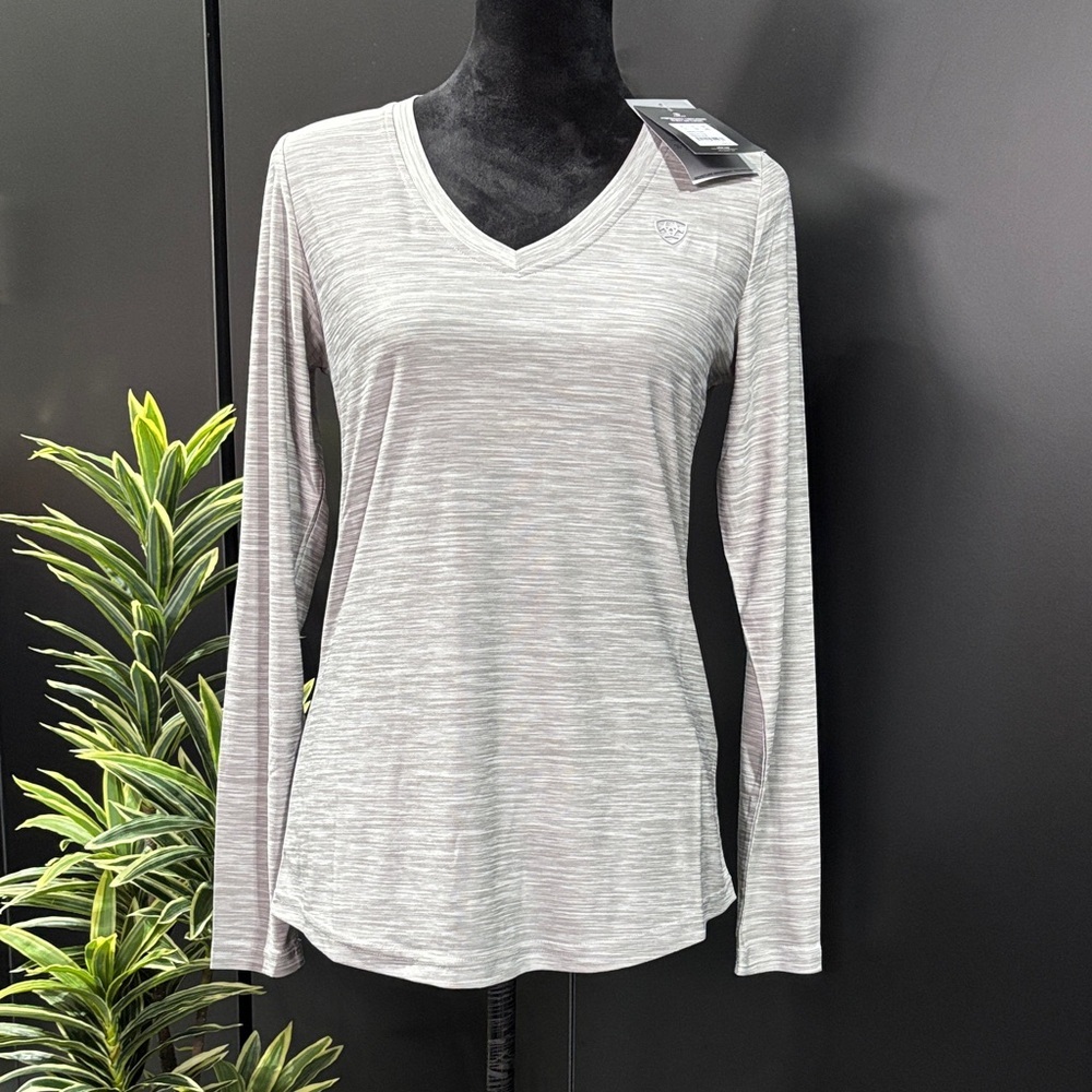 AriatTek Laguna Performance fabric,moisture movement,v-neck,stretch,logo chest